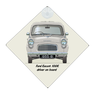 Ford Escort 100E 1955-61 Car Window Hanging Sign